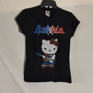Hello Kitty Black Tee with Rockin' Graphic